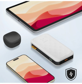 Xtorm Batterie Externe 20000mAh 35W 2x USB-C + USB-C Écran LED Compact Blanc