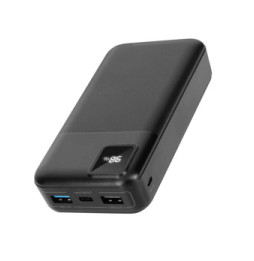 3mk Batterie de Secours 20000 mAh 2x USB et USB-C Voyant LED Noir