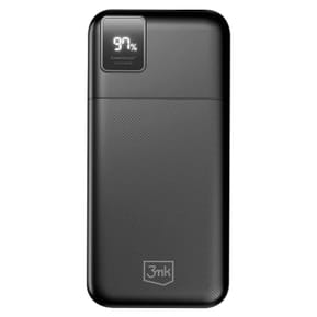 3mk Batterie de Secours 20000 mAh 2x USB et USB-C Voyant LED Noir — image 2