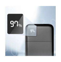 3mk Batterie de Secours 20000 mAh 2x USB et USB-C Voyant LED Noir