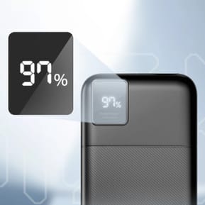 3mk Batterie de Secours 20000 mAh 2x USB et USB-C Voyant LED Noir — image 5