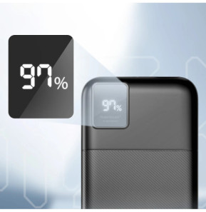 3mk Batterie de Secours 20000 mAh 2x USB et USB-C Voyant LED Noir