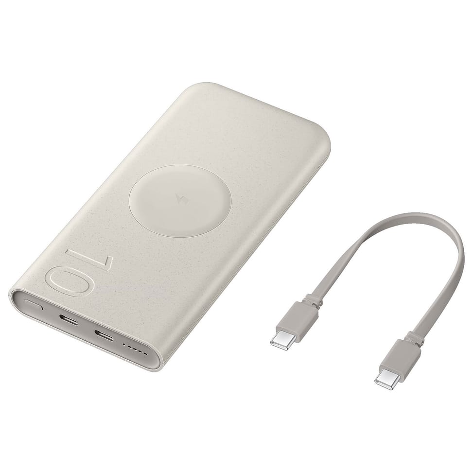 Samsung Batterie externe charge ultra rapide 25W + Charge sans fil (Beige) — image 2
