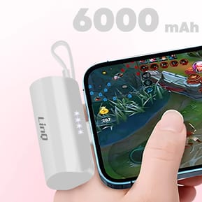 LinQ Batterie de Secours 6000mAh Double Connectivité USB C et Lightning Blanc — image 5