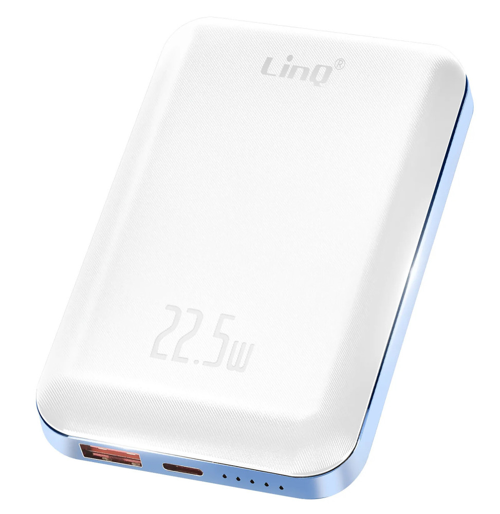 LinQ Batterie Externe 15W MagSafe 10000 mAh Power Delivery 20W Blanc