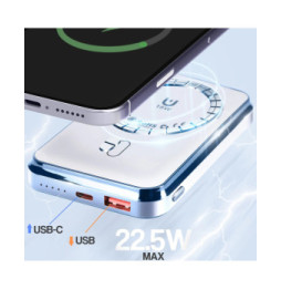 LinQ Batterie Externe 15W MagSafe 10000 mAh Power Delivery 20W Blanc