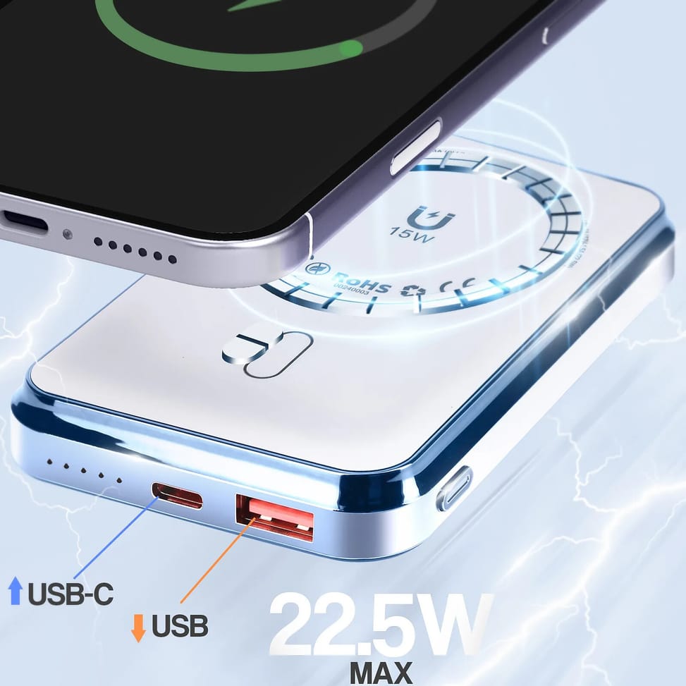 LinQ Batterie Externe 15W MagSafe 10000 mAh Power Delivery 20W Blanc — image 5