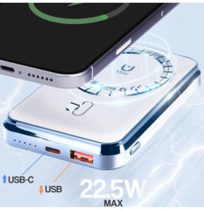 LinQ Batterie Externe 15W MagSafe 10000 mAh Power Delivery 20W Blanc