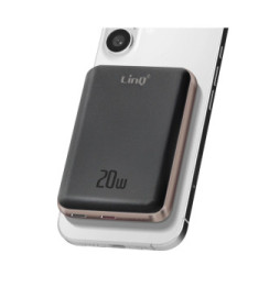 LinQ Batterie de Secours MagSafe 5000 mAh 15W Compact Noir