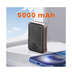 LinQ Batterie de Secours MagSafe 5000 mAh 15W Compact Noir