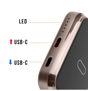 LinQ Batterie de Secours MagSafe 5000 mAh 15W Compact Noir