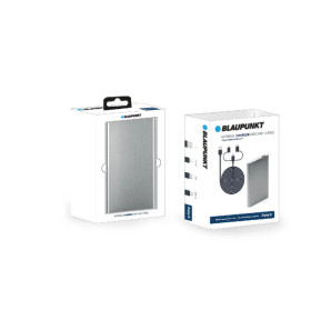 Blaupunkt - Batterie externe 4000mAh avec câble 3-en-1 - BLP7100-143 - Gris Argent