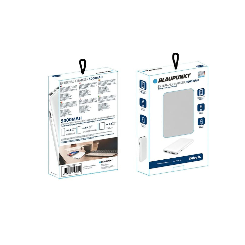 Blaupunkt - Batterie de secours 5.000mAh - BLP7410-112 - Blanc — image 5