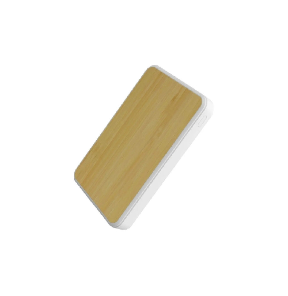 Blaupunkt - Batterie de secours en bambou 5.000mAh - BLP7620-193 - Blanc / Bois