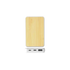 Blaupunkt - Batterie de secours en bambou 5.000mAh - BLP7620-193 - Blanc / Bois — image 2