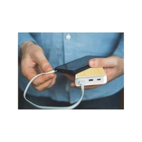 Blaupunkt - Batterie de secours en bambou 5.000mAh - BLP7620-193 - Blanc / Bois — image 3