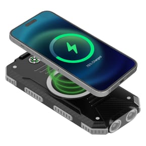 Akashi Batterie de Secours 10000 mAh Solaire Noir — image 2