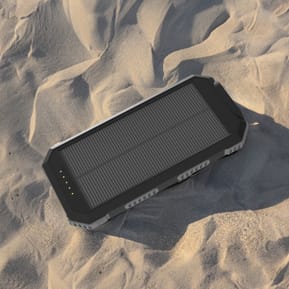 Akashi Batterie de Secours 10000 mAh Solaire Noir — image 4