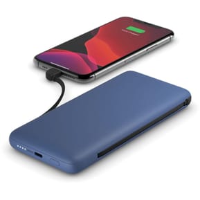 Belkin Batterie externe 10K avec câbles intégrés lightning et USB-C (Bleu) — image 2