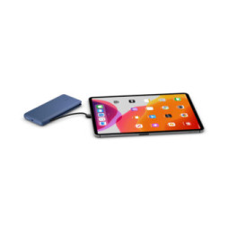 Belkin Batterie externe 10K avec câbles intégrés lightning et USB-C (Bleu)