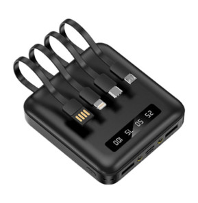 Akashi Batterie de Secours 10000 mAh 4 Câbles...