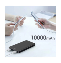 Bigben Batterie Externe 10000mAh Charge Rapide 2x USB + USB-C Voyant LED Noir