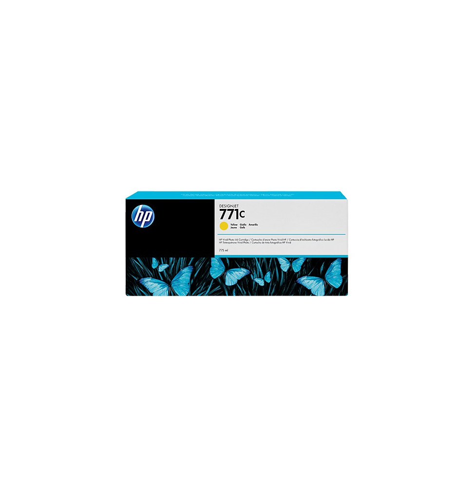 Cartouche d'encre jaune HP 771C Designjet - 775 ml (B6Y10A) Cartouche d'encre jaune HP 771C Designjet - 775 ml (B6Y10A)
