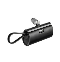 Forcell Chargeur Externe 5000mAh Connecteurs iPhone Lightning et USB C 20W Noir