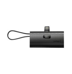 Forcell Chargeur Externe 5000mAh Connecteurs iPhone Lightning et USB C 20W Noir