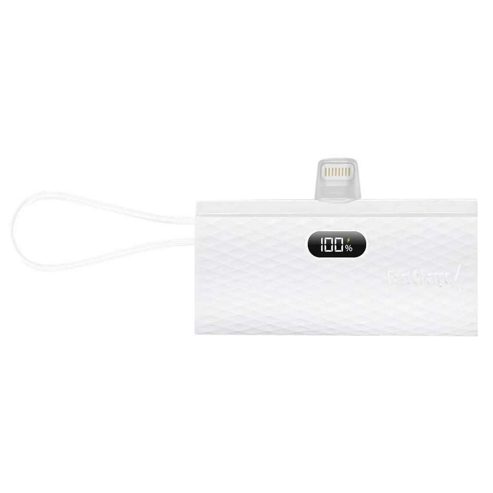 Forcell Chargeur Externe 5000mAh Connecteurs iPhone Lightning et USB C 20W Blanc — image 2