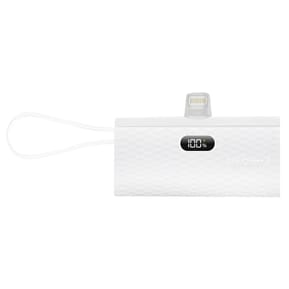 Forcell Chargeur Externe 5000mAh Connecteurs iPhone Lightning et USB C 20W Blanc — image 2