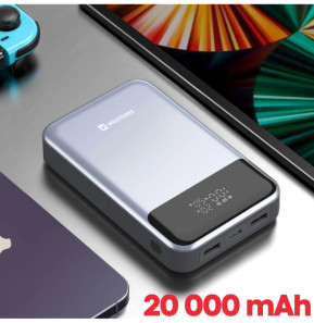 Swissten Batterie Externe 20000mAh pour Laptop et MacBook USB-C 100W Gris