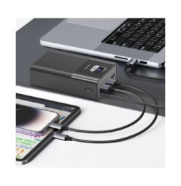 Swissten Batterie de secours 40000mAh USB et USB C 100W Power Line Compact Noir