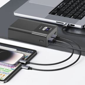 Swissten Batterie de secours 40000mAh USB et USB C 100W Power Line Compact Noir — image 5