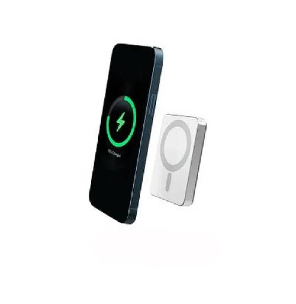 Force Power Powerbank 5000mAh Compatible MagSafe Induction 15W Gris clair