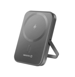 Swissten Batterie Externe MagSafe 5000mAh + USB-C 20W Béquille Support Vidéo Noir