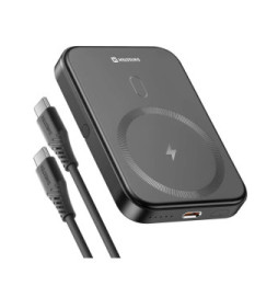 Swissten Batterie Externe MagSafe 5000mAh + USB-C 20W Béquille Support Vidéo Noir