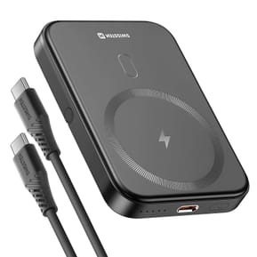 Swissten Batterie Externe MagSafe 5000mAh + USB-C 20W Béquille Support Vidéo Noir — image 2