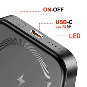 Swissten Batterie Externe MagSafe 5000mAh + USB-C 20W Béquille Support Vidéo Noir — image 4