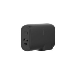 Belkin chargeur secteur 25W USB-C et USB-A avec Batterie externe 5K intégré (Noir)