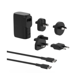 Belkin chargeur secteur 25W USB-C et USB-A avec Batterie externe 5K intégré (Noir)