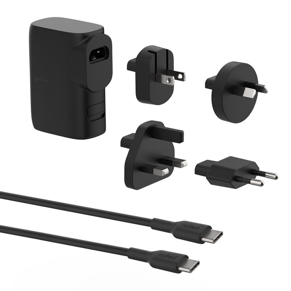 Belkin chargeur secteur 25W USB-C et USB-A avec Batterie externe 5K intégré (Noir) — image 4