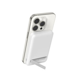 Belkin Batterie Externe Magnétique 8K avec Qi2 et Fonction Stand (Blanc)