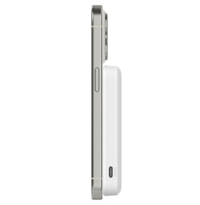 Belkin Batterie Externe Magnétique 8K avec Qi2 et Fonction Stand (Blanc)