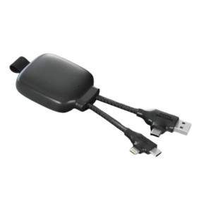 XOOPAR Powerbank avec Câble Multiconnecteur 3000mAh Noir