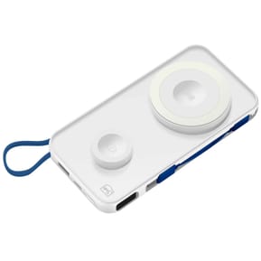 3mk Chargeur de Secours MagSafe 10000 mAh avec Câble Lightning et USB C Blanc