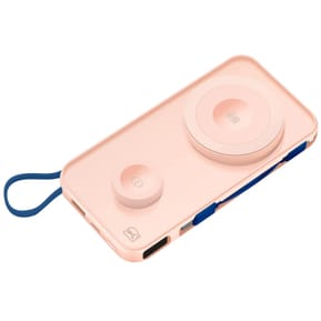 3mk Chargeur de Secours MagSafe 10000 mAh avec Câble Lightning et USB C Rose