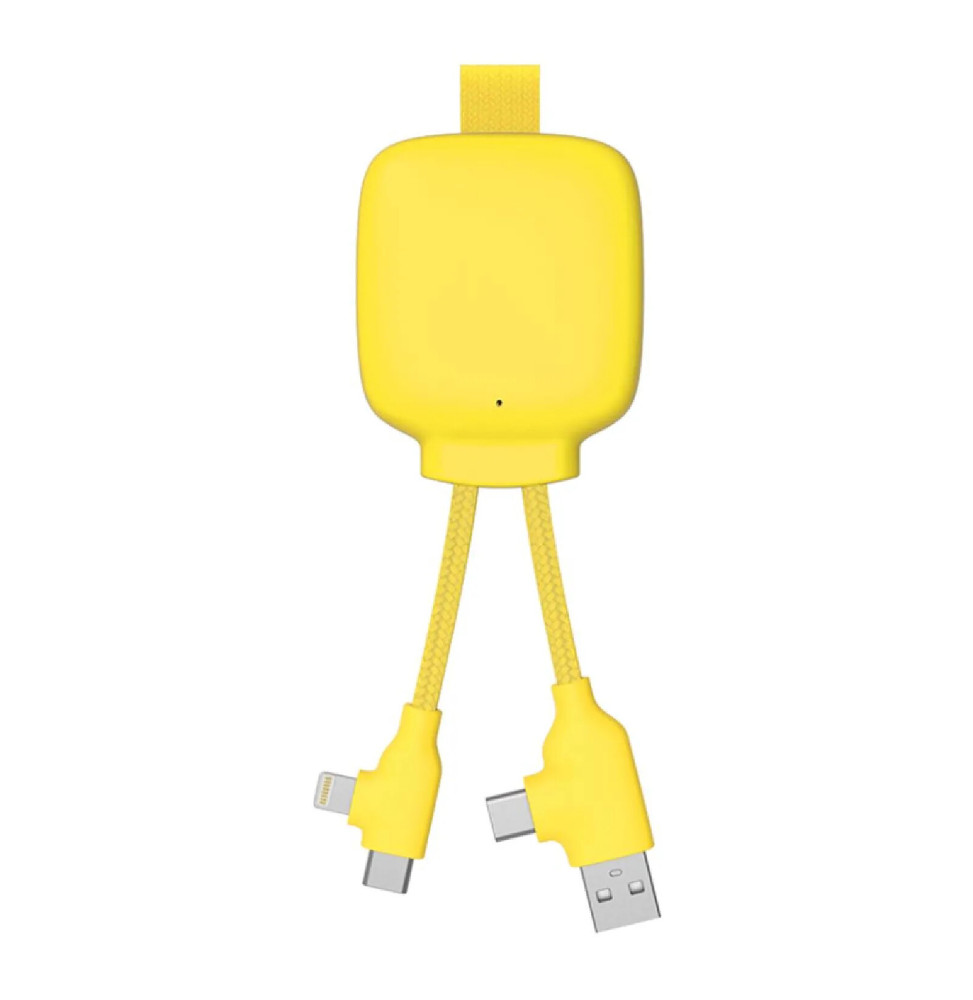 XOOPAR Powerbank avec Câble Multiconnecteur 3000mAh Jaune