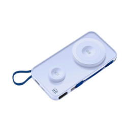 3mk Chargeur de Secours MagSafe 10000 mAh avec Câble Lightning et USB C Bleu