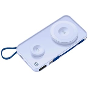 3mk Chargeur de Secours MagSafe 10000 mAh avec Câble Lightning et USB C Bleu